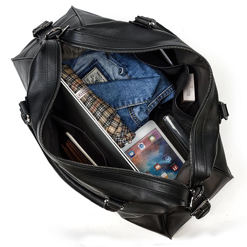 Black Leather Holdall | MONTERREY - Image 16