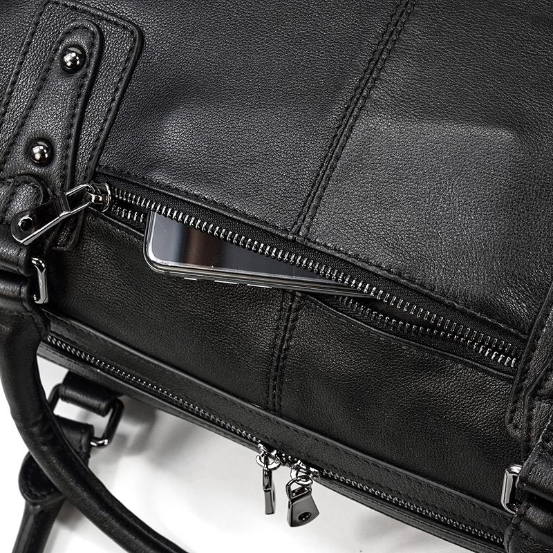 Black Leather Holdall | MONTERREY - Image 17