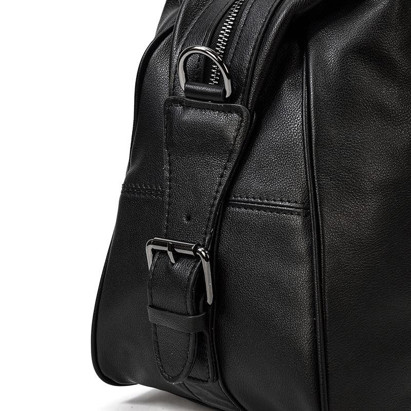 Black Leather Holdall | MONTERREY - Image 21