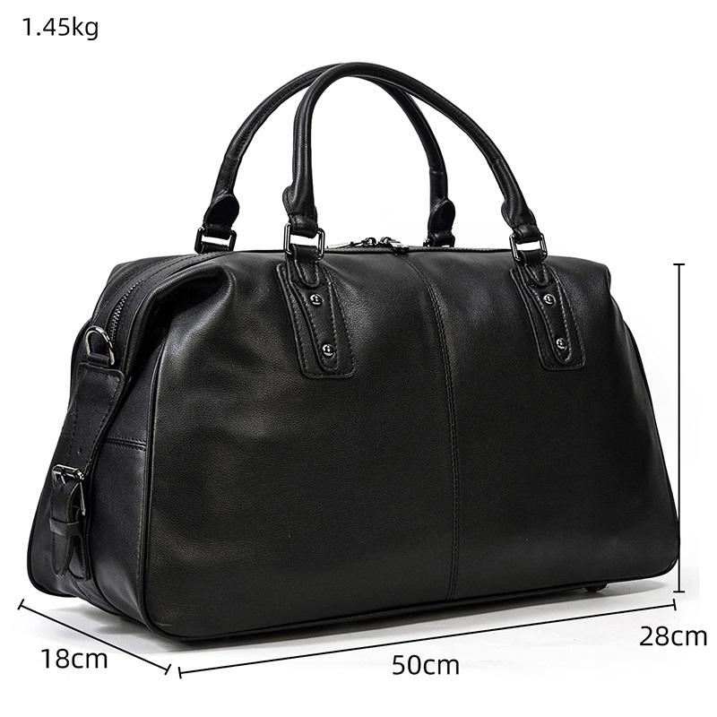 Black Leather Holdall | MONTERREY - Image 7