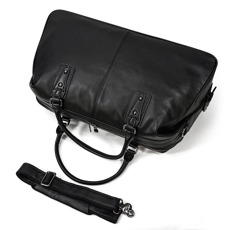 Black Leather Holdall | MONTERREY - Image 8