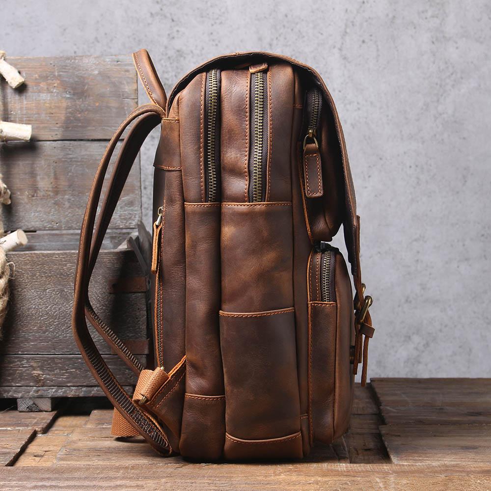 Brown Leather Rucksack | ÅRE - Image 15