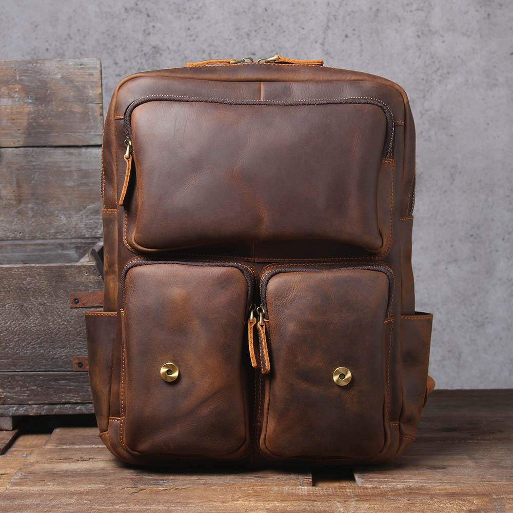 Brown Leather Rucksack | ÅRE - Image 17