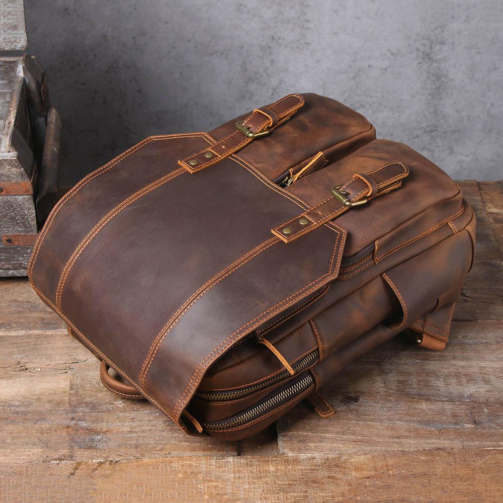 Brown Leather Rucksack | ÅRE - Image 19