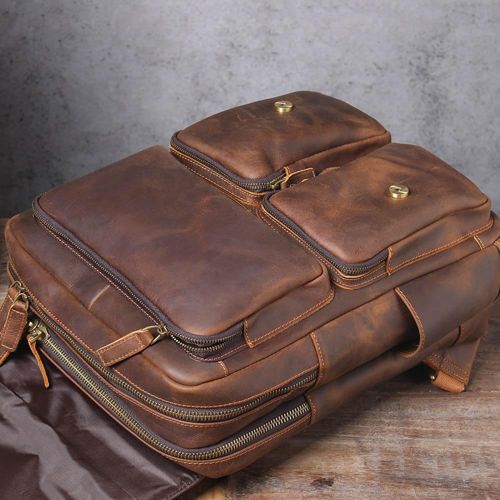 Brown Leather Rucksack | ÅRE - Image 21