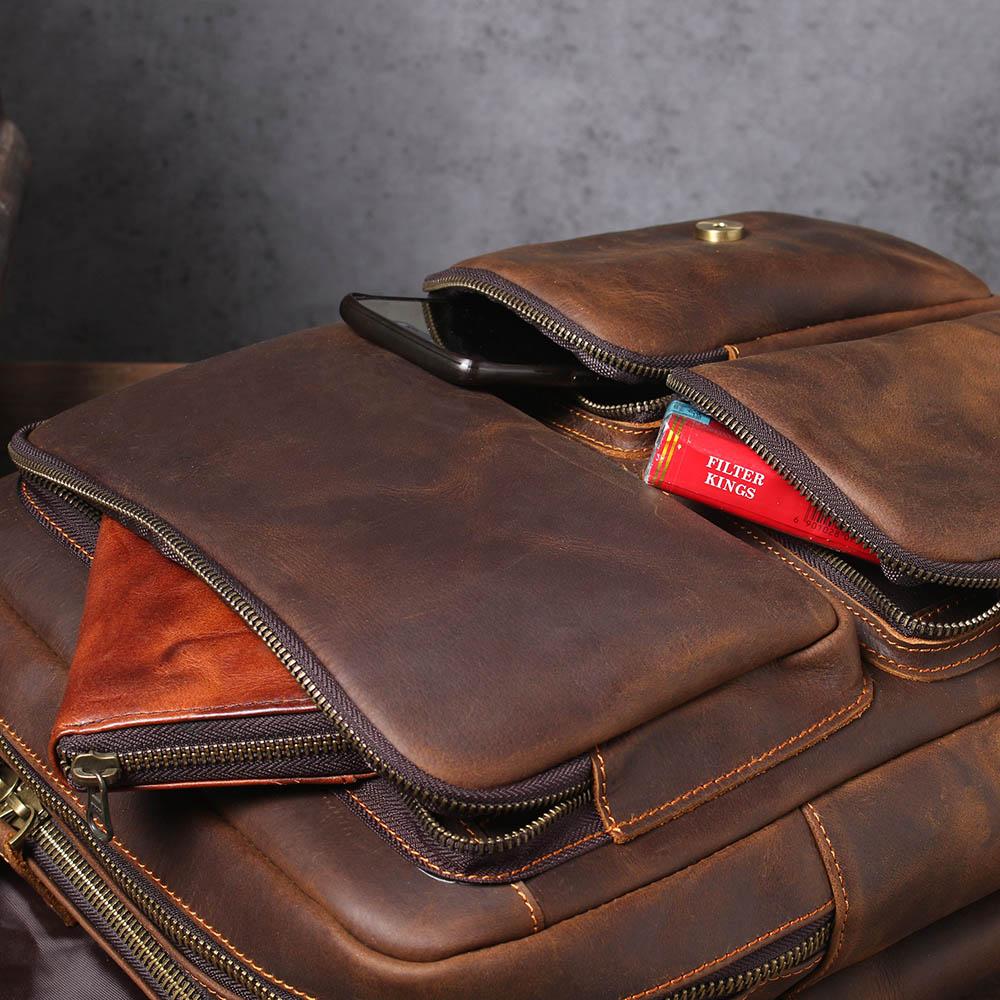 Brown Leather Rucksack | ÅRE - Image 22