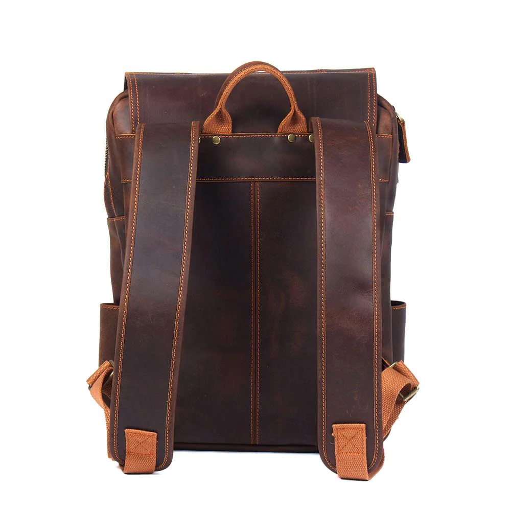 Brown Leather Rucksack | ÅRE - Image 3