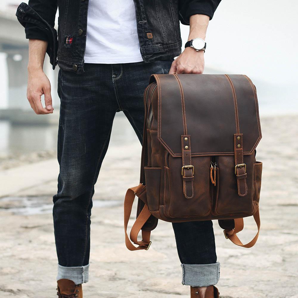 Brown Leather Rucksack | ÅRE - Image 34