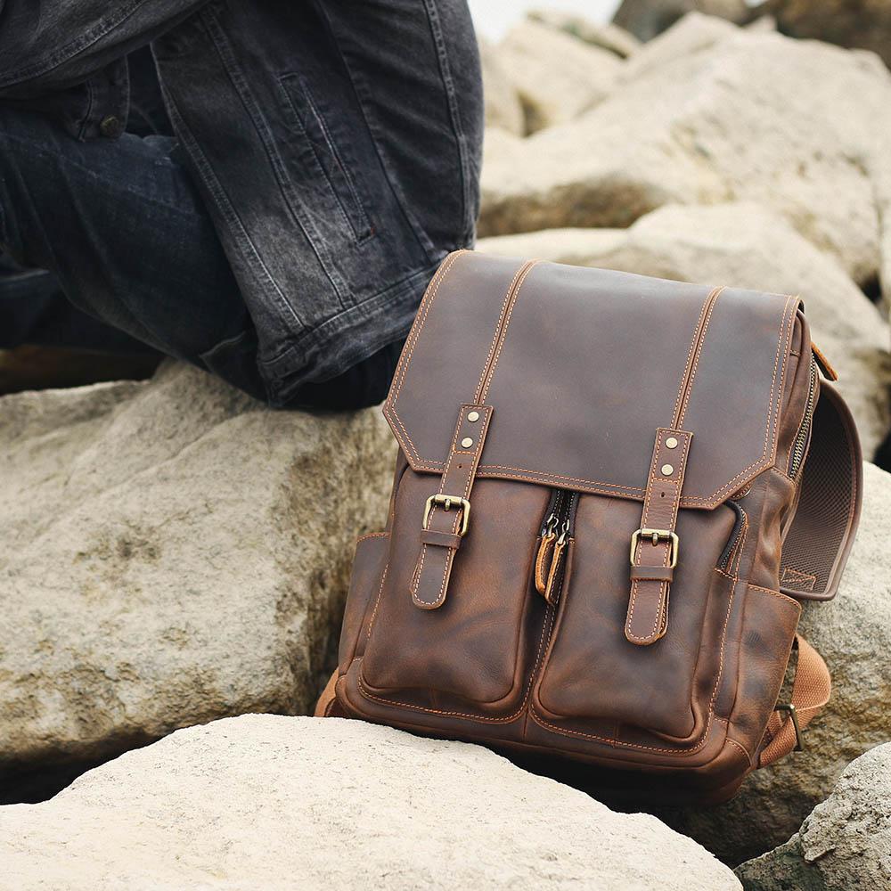 Brown Leather Rucksack | ÅRE - Image 36