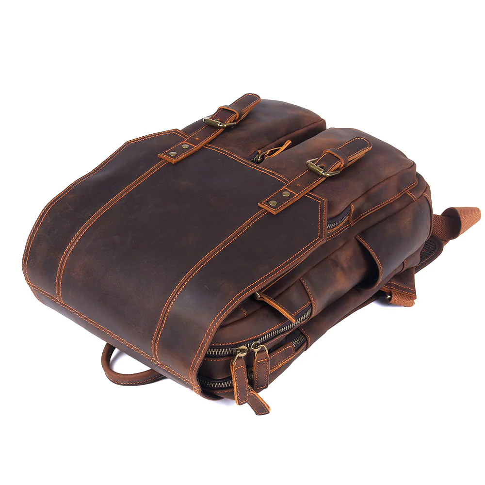 Brown Leather Rucksack | ÅRE - Image 6