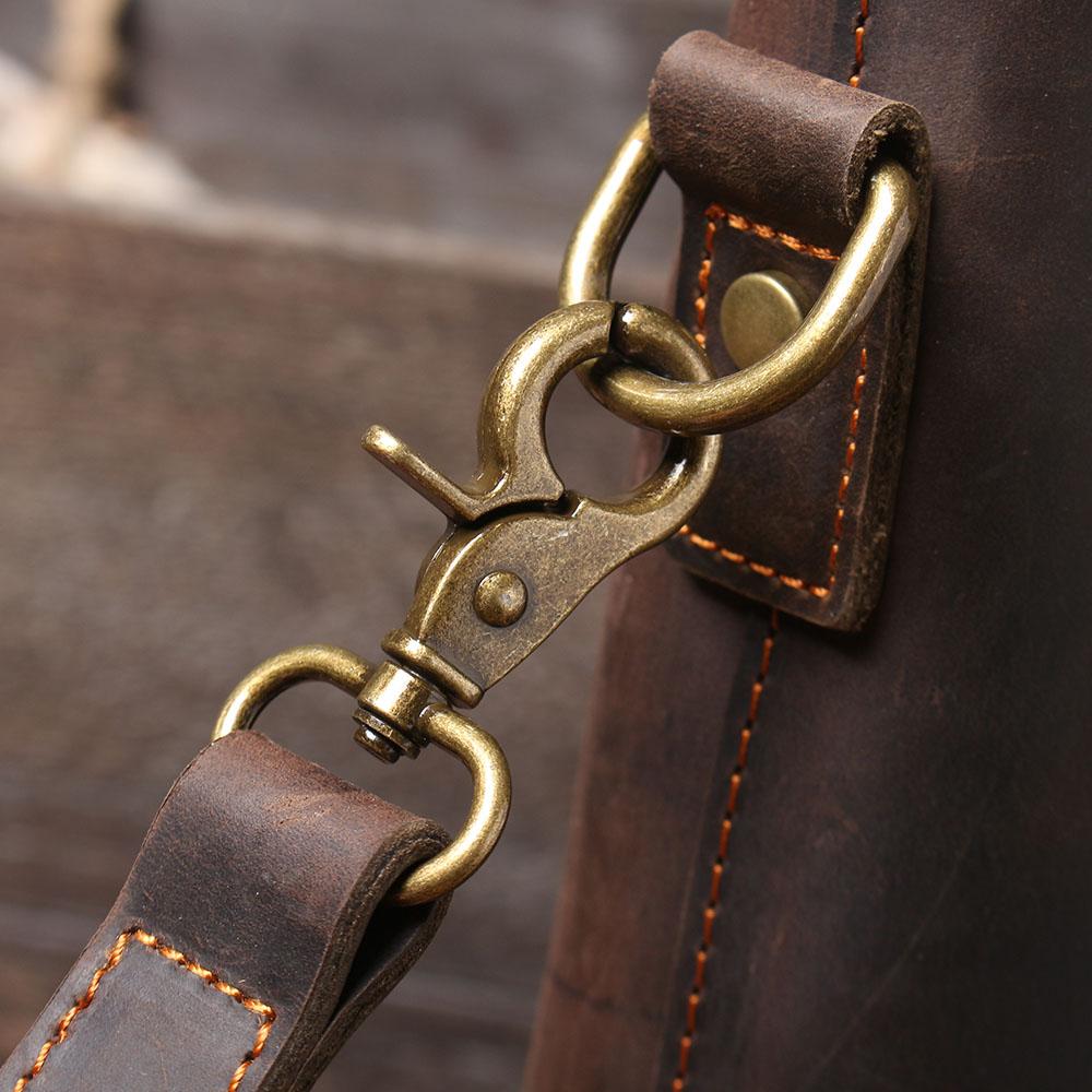 Brown Leather Tote Bag | AIKA - Image 22