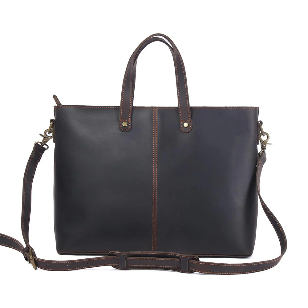 Brown Leather Tote Bag | AIKA - Image 4