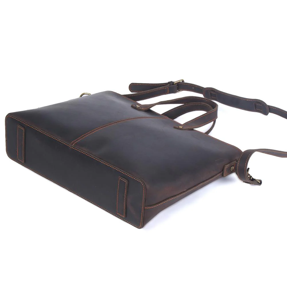 Brown Leather Tote Bag | AIKA - Image 8