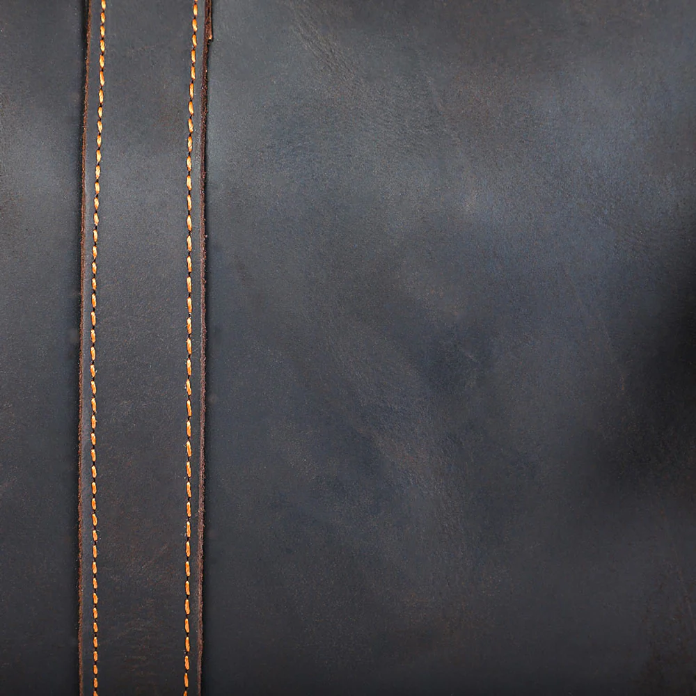 Brown Leather Weekender Bag | JANEIRO - Image 27