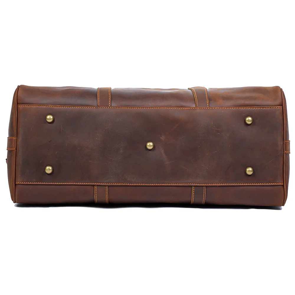 Brown Leather Weekender Bag | JANEIRO - Image 4