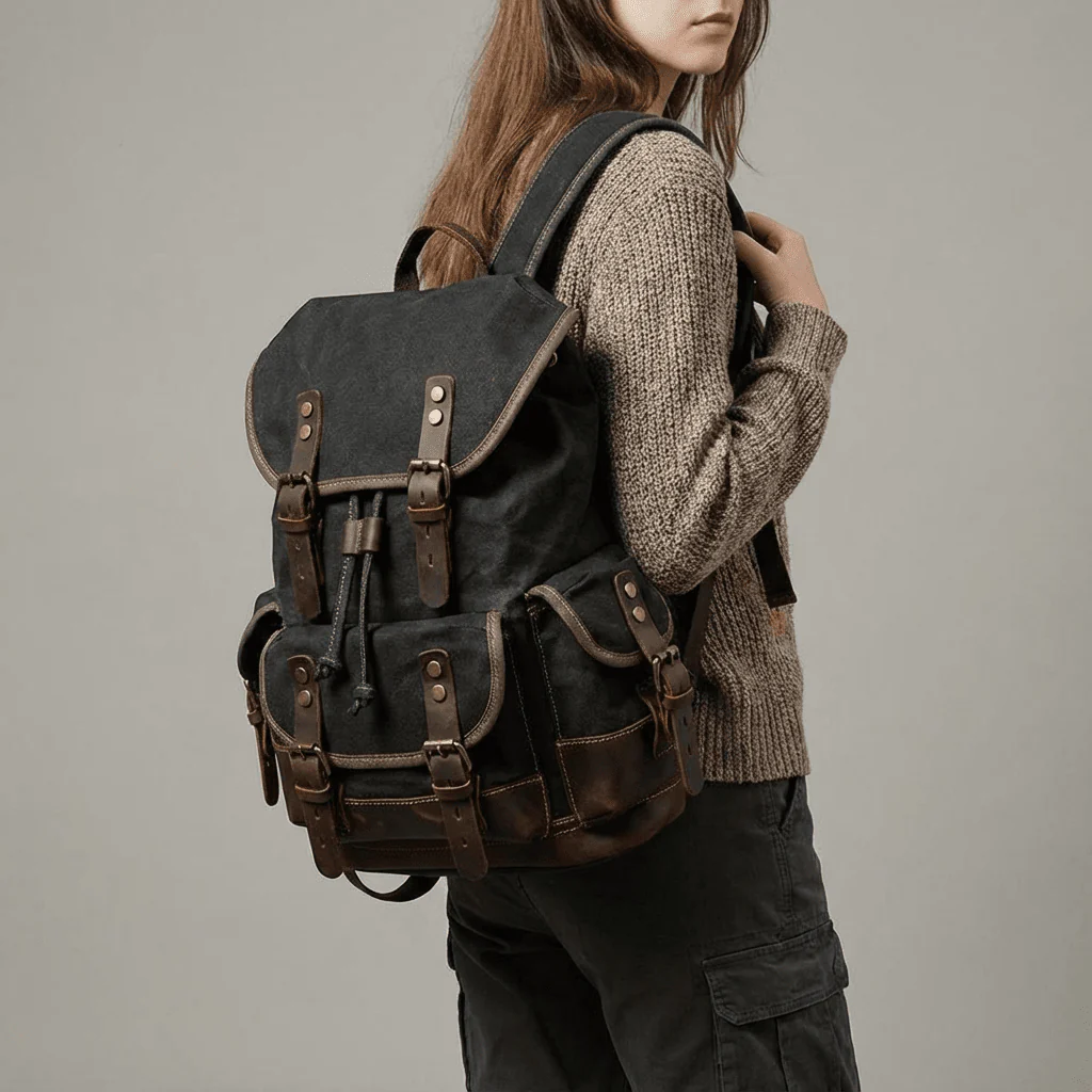 Canvas Hiking Backpack | UPPSALA - Image 15