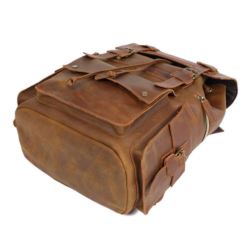 Brown Leather Backpack | KYLO - Image 10