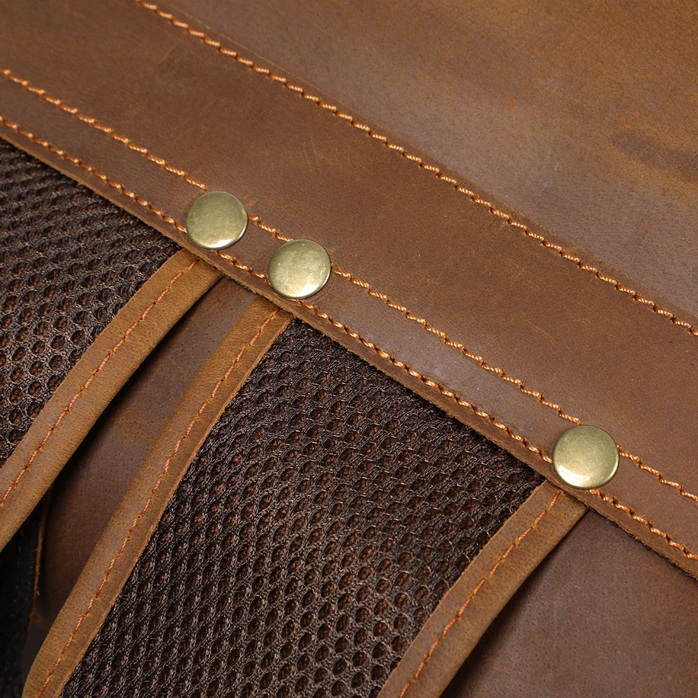Brown Leather Backpack | KYLO - Image 17