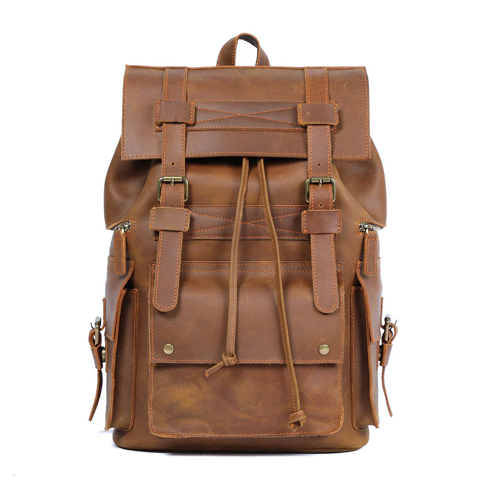 Brown Leather Backpack | KYLO - Image 2