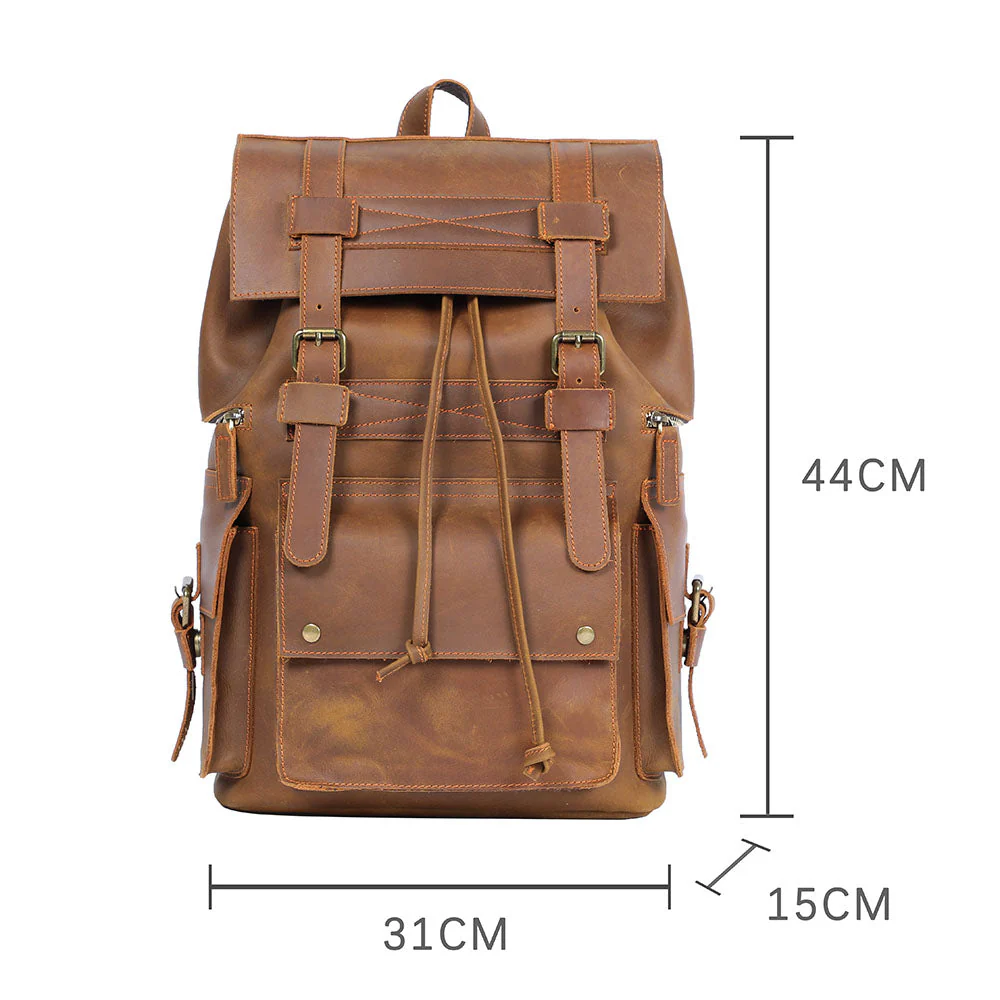 Brown Leather Backpack | KYLO - Image 3