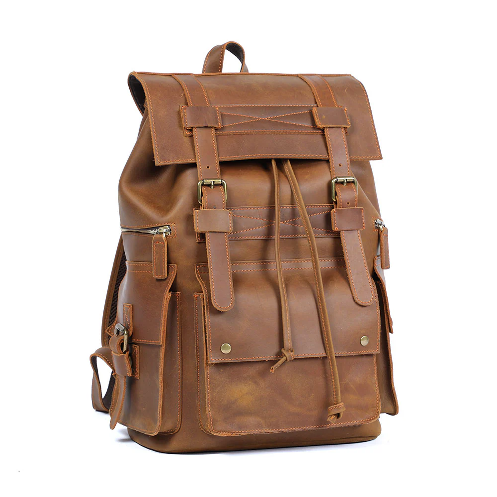 Brown Leather Backpack | KYLO - Image 5