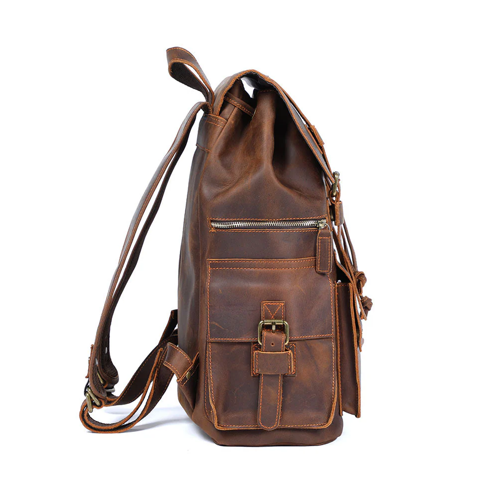 Brown Leather Backpack | KYLO - Image 6