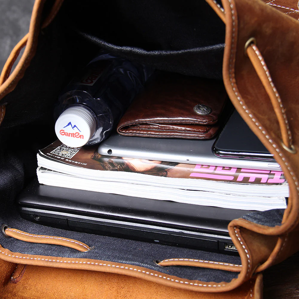 Leather Knapsack | KALINKA - Image 10