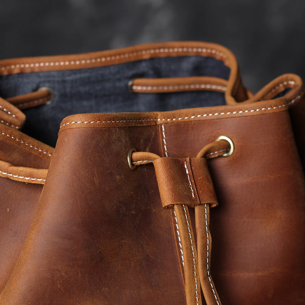 Leather Knapsack | KALINKA - Image 15