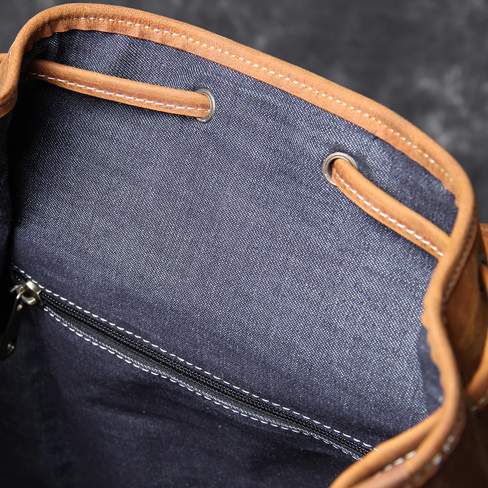 Leather Knapsack | KALINKA - Image 16