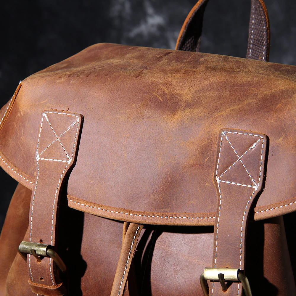 Leather Knapsack | KALINKA - Image 19