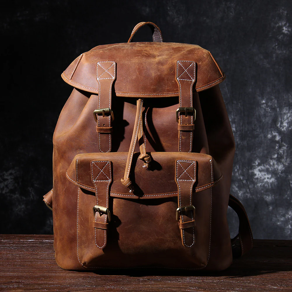 Leather Knapsack | KALINKA - Image 3