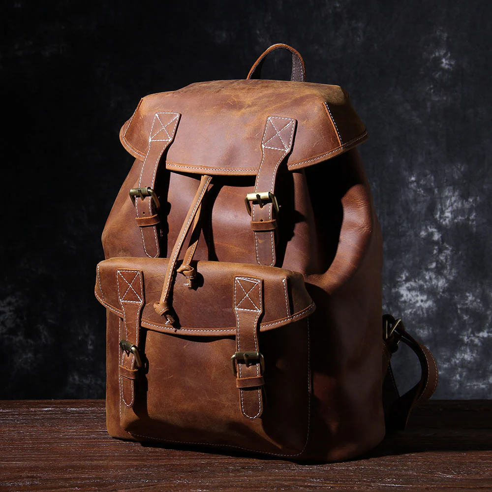 Leather Knapsack | KALINKA - Image 4