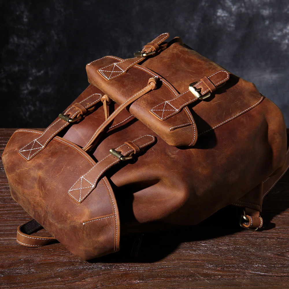 Leather Knapsack | KALINKA - Image 7