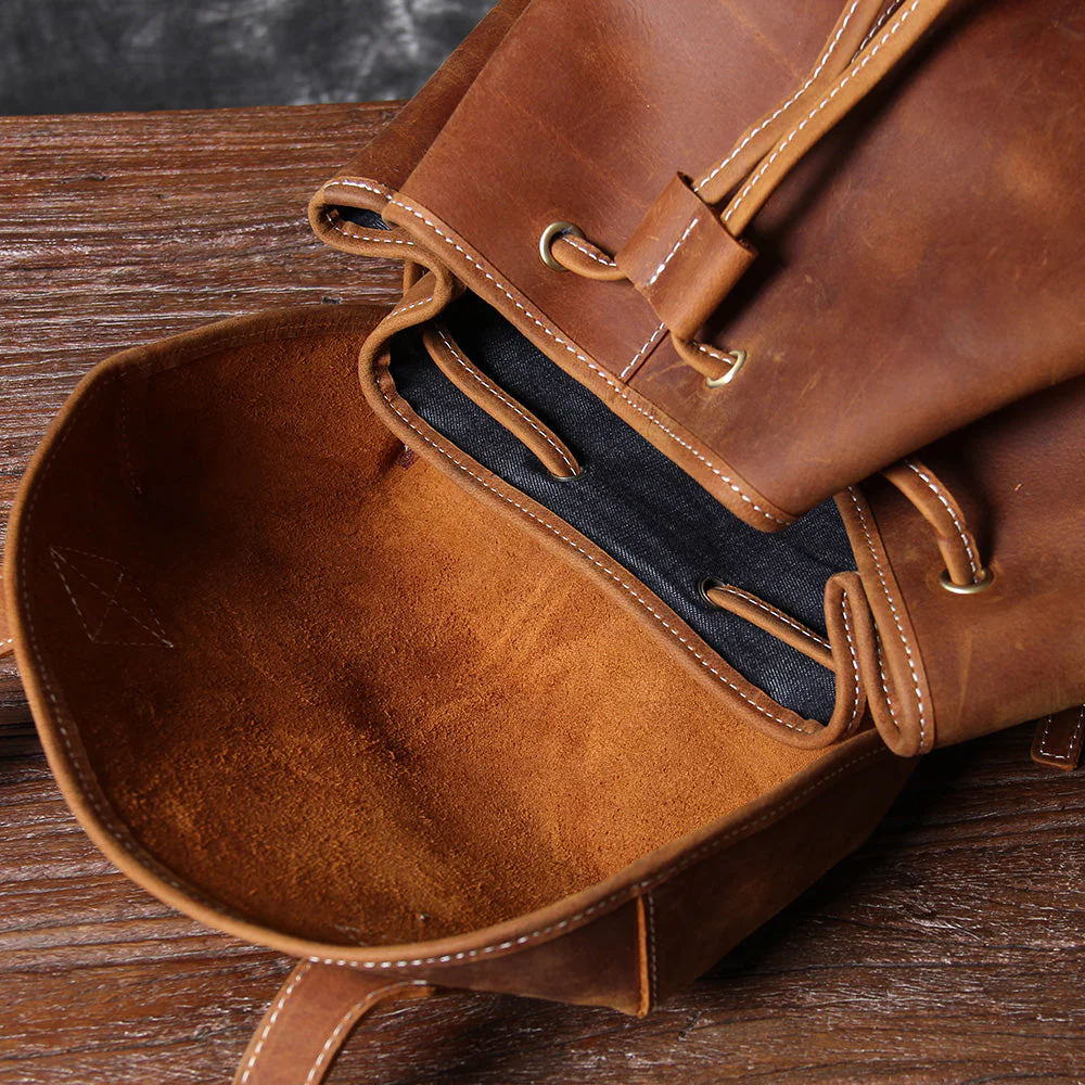 Leather Knapsack | KALINKA - Image 9
