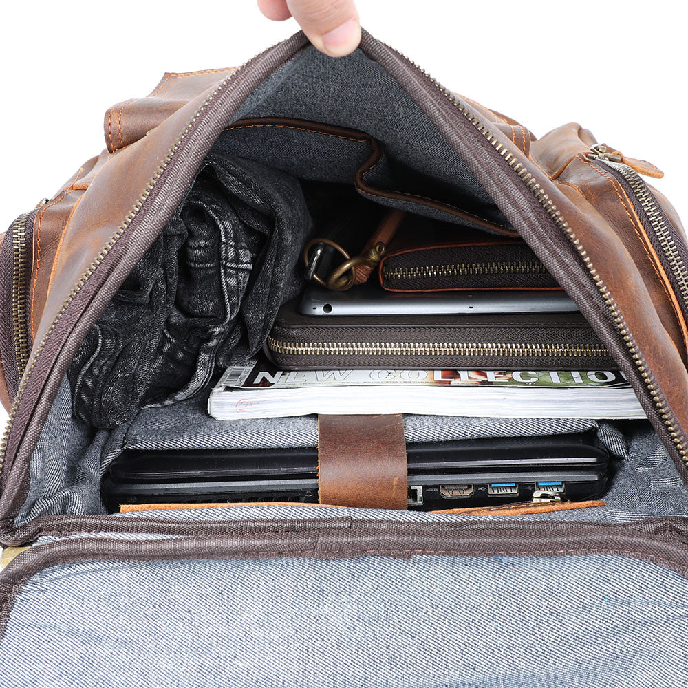 Leather Laptop Backpack | HORE - Image 10