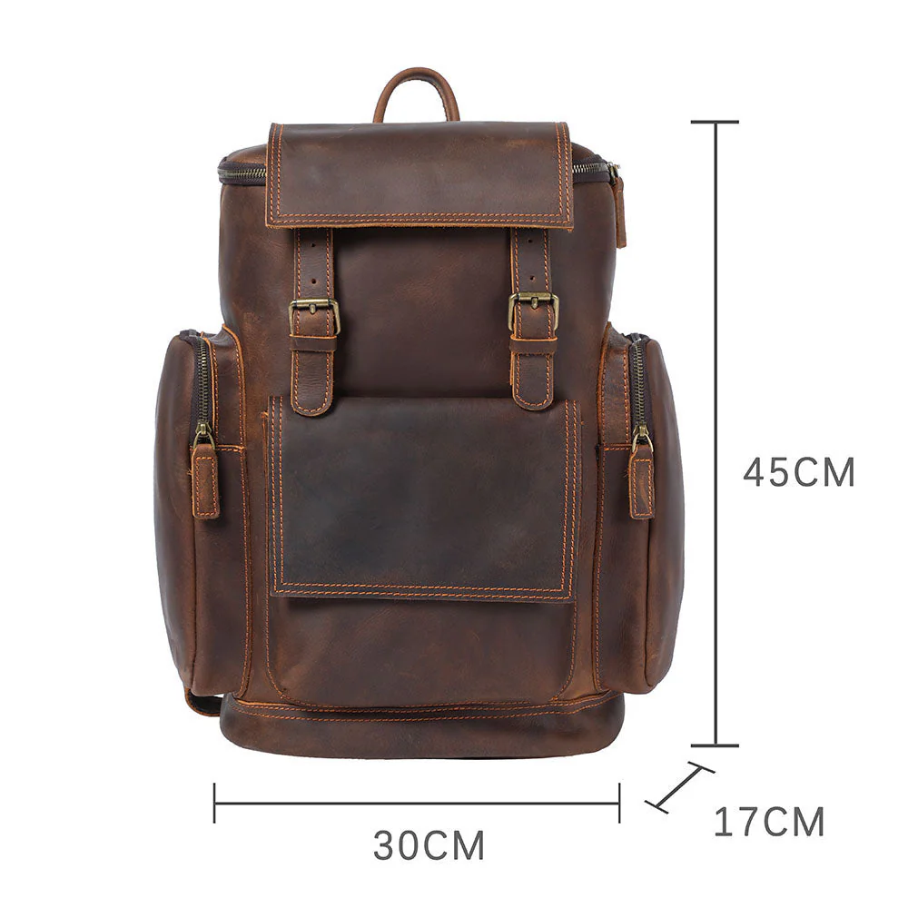 Leather Laptop Backpack | HORE - Image 5