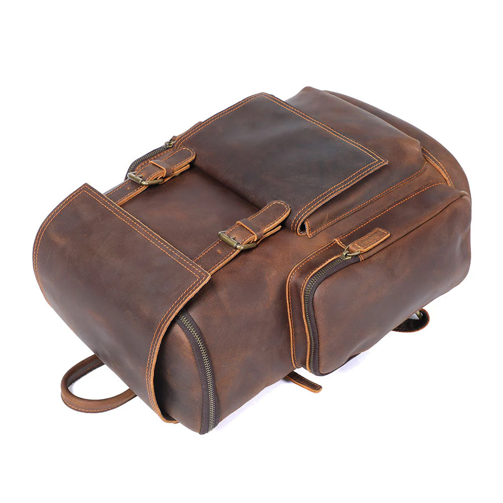Leather Laptop Backpack | HORE - Image 7