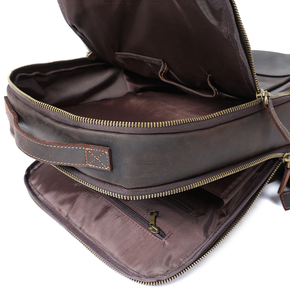 Leather Laptop Rucksack | ROSKA - Image 13
