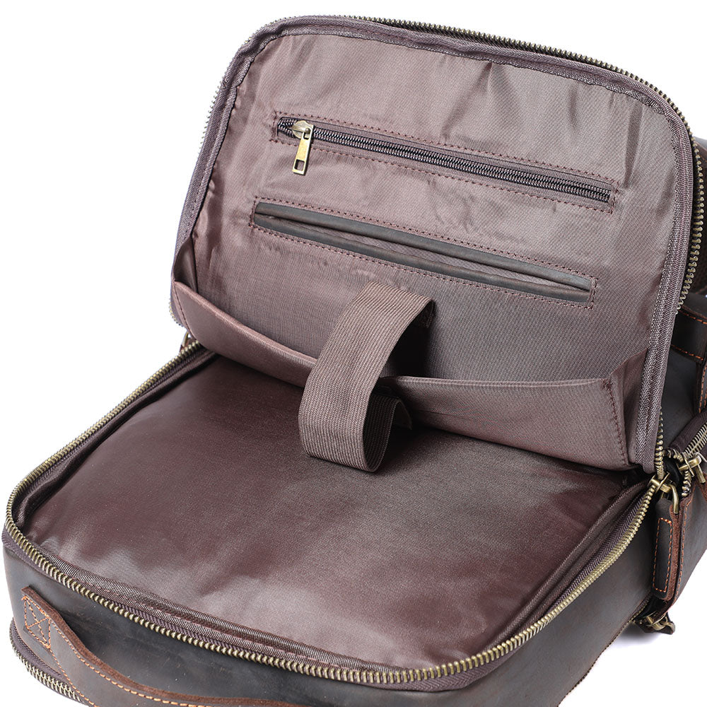 Leather Laptop Rucksack | ROSKA - Image 14