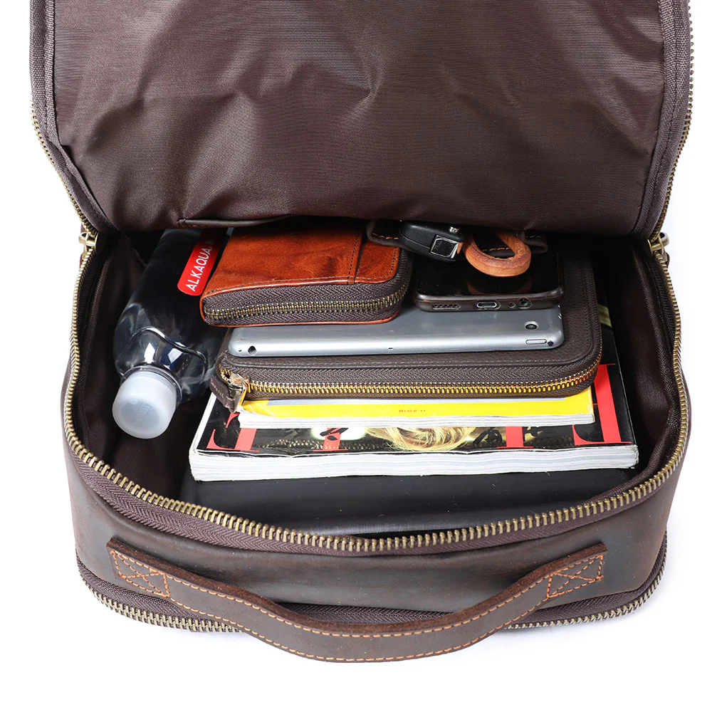 Leather Laptop Rucksack | ROSKA - Image 16