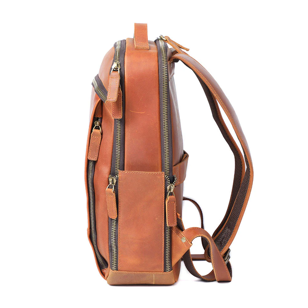Leather Laptop Rucksack | ROSKA - Image 6
