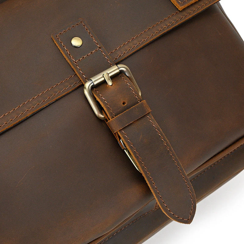 Leather Roll Top Backpack | INDIANA - Image 16