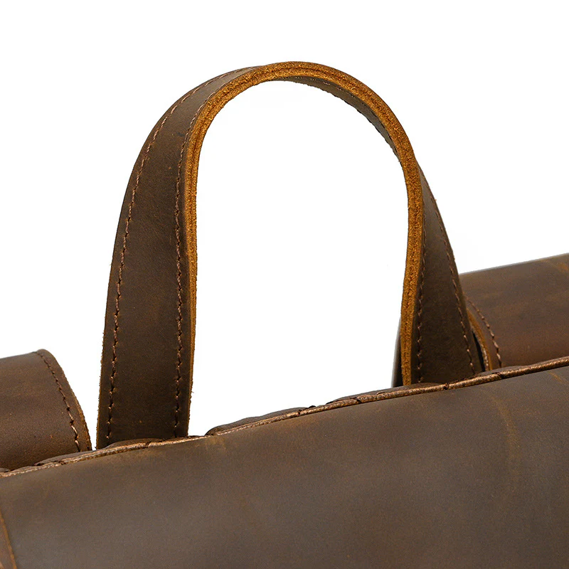 Leather Roll Top Backpack | INDIANA - Image 18
