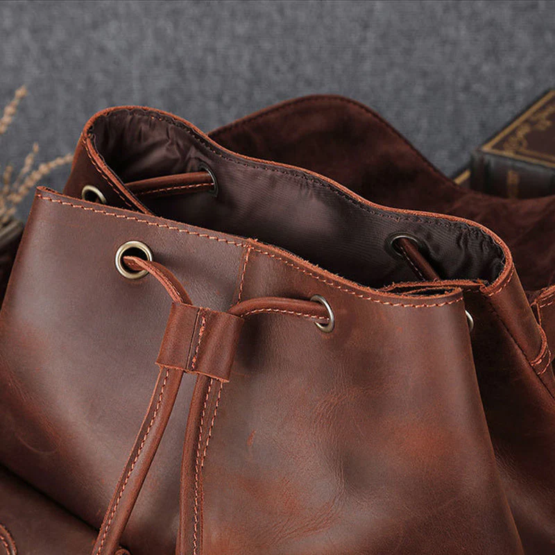 Leather Satchel Backpack | OKLA - Image 10