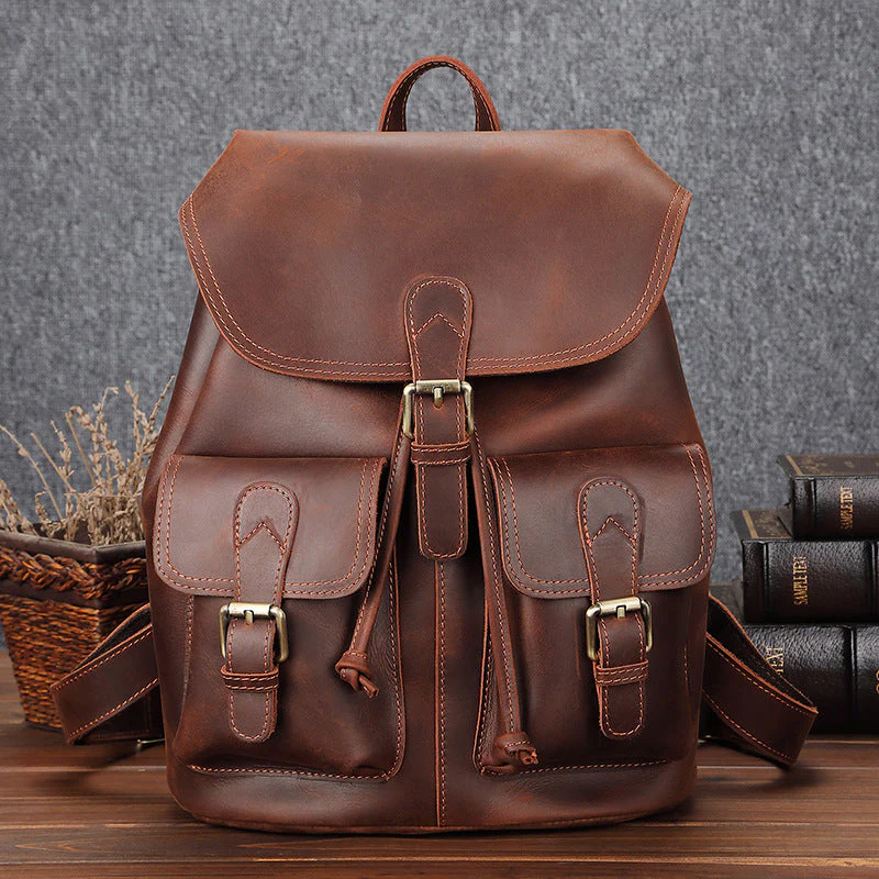 Leather Satchel Backpack | OKLA - Image 4