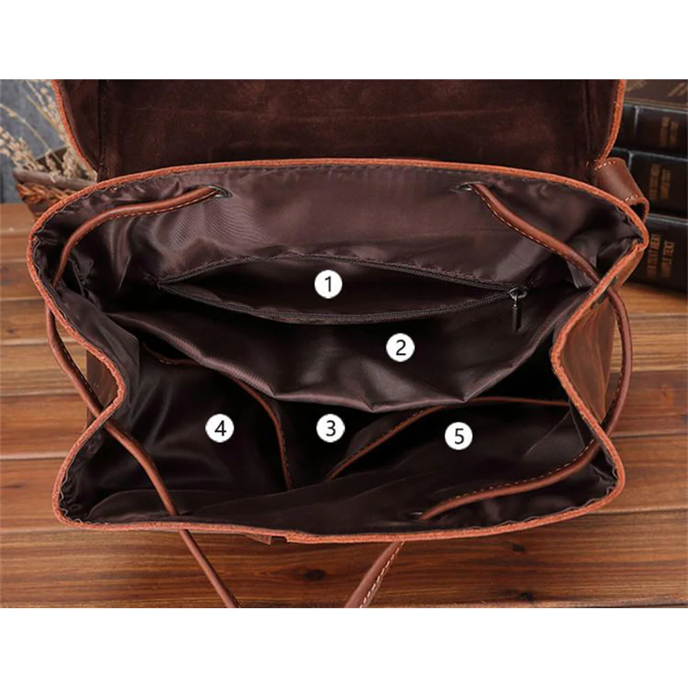 Leather Satchel Backpack | OKLA - Image 8