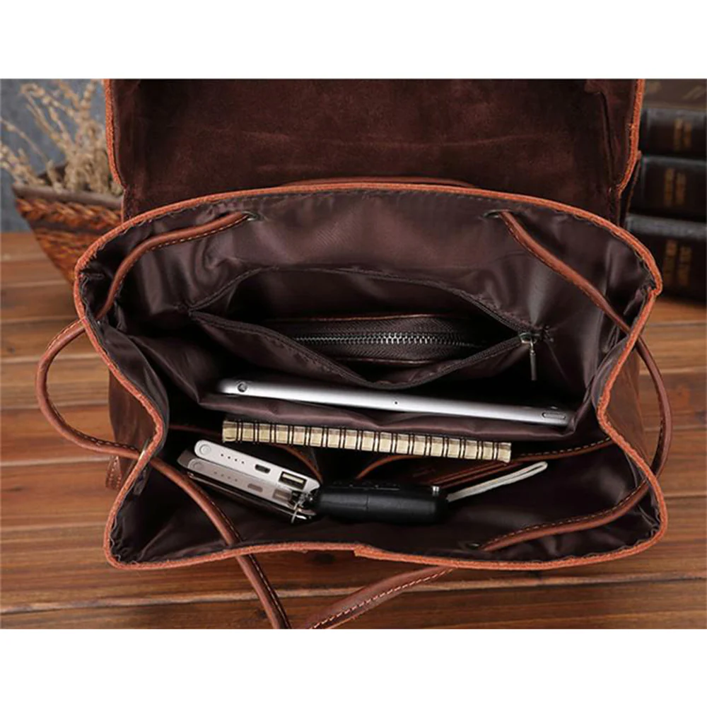 Leather Satchel Backpack | OKLA - Image 9