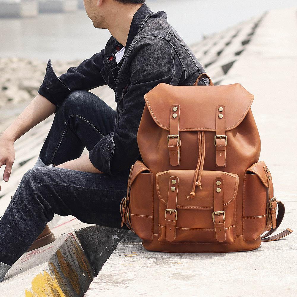 Leather Travel Backpack | WATERLOO - Image 14