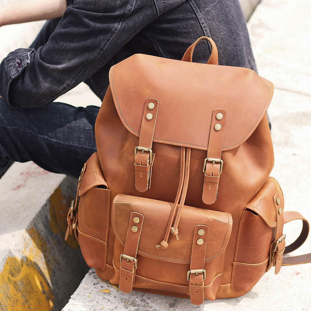 Leather Travel Backpack | WATERLOO - Image 15