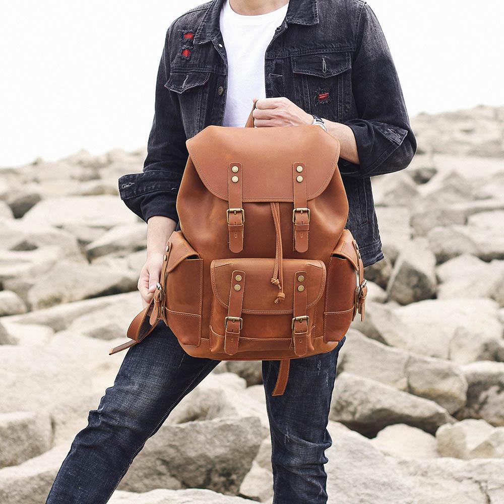 Leather Travel Backpack | WATERLOO - Image 16